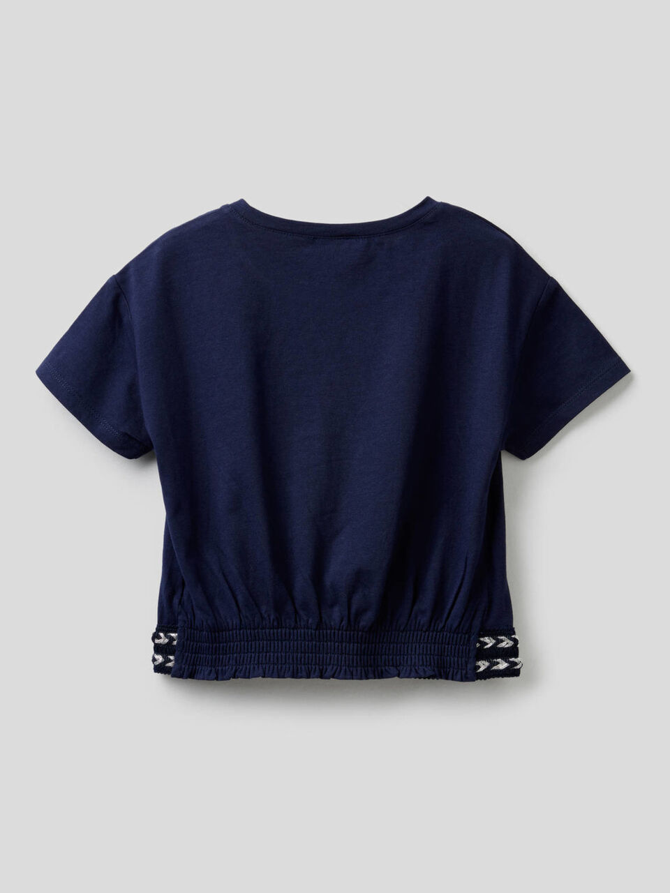 T-shirt in cotone con taglio cropped image number 2