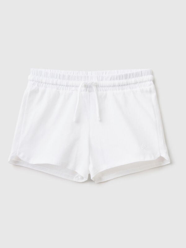 Shorts con coulisse in cotone bio Bambina