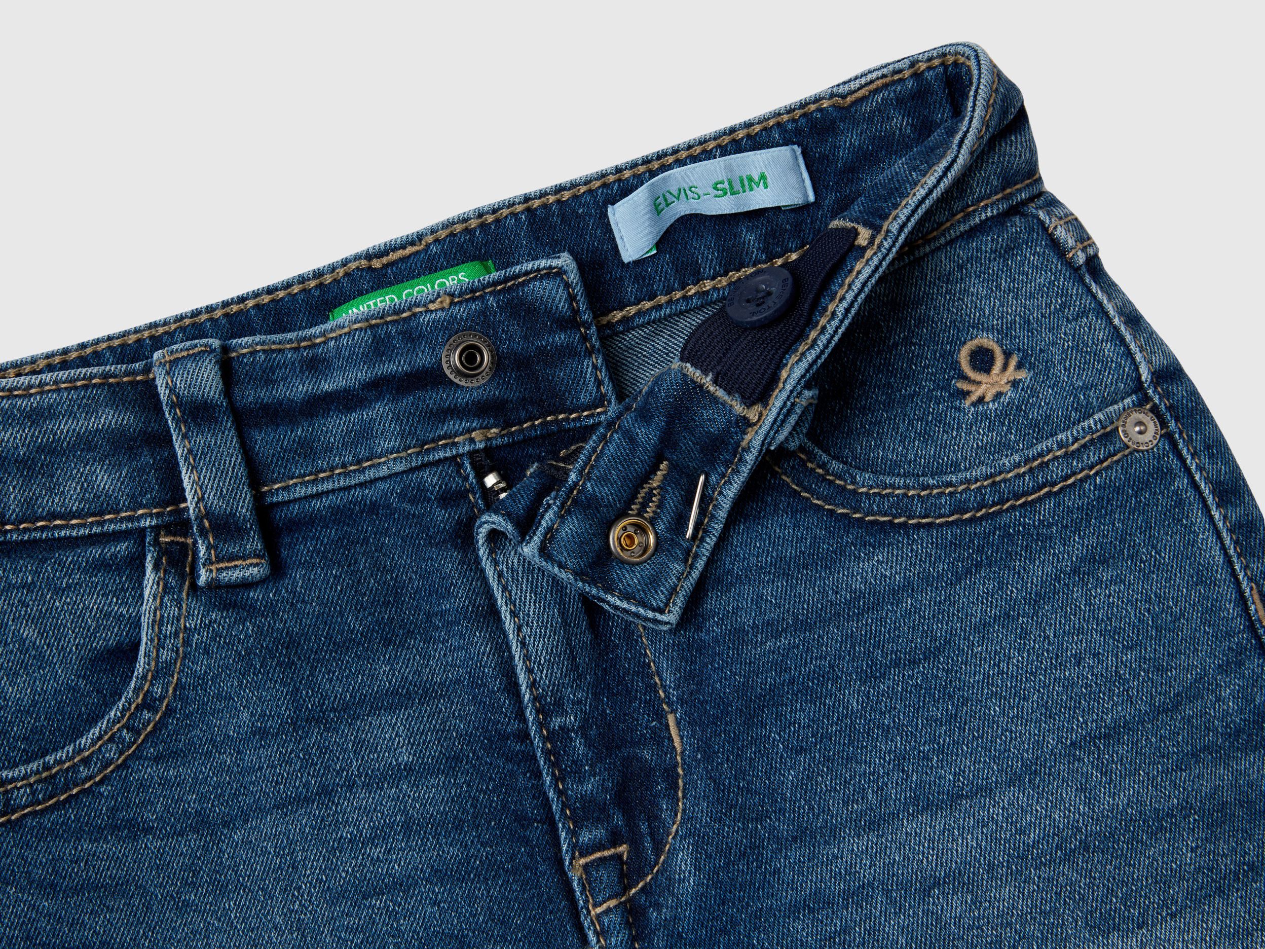 Jeans cinque tasche Blu Scuro Benetton
