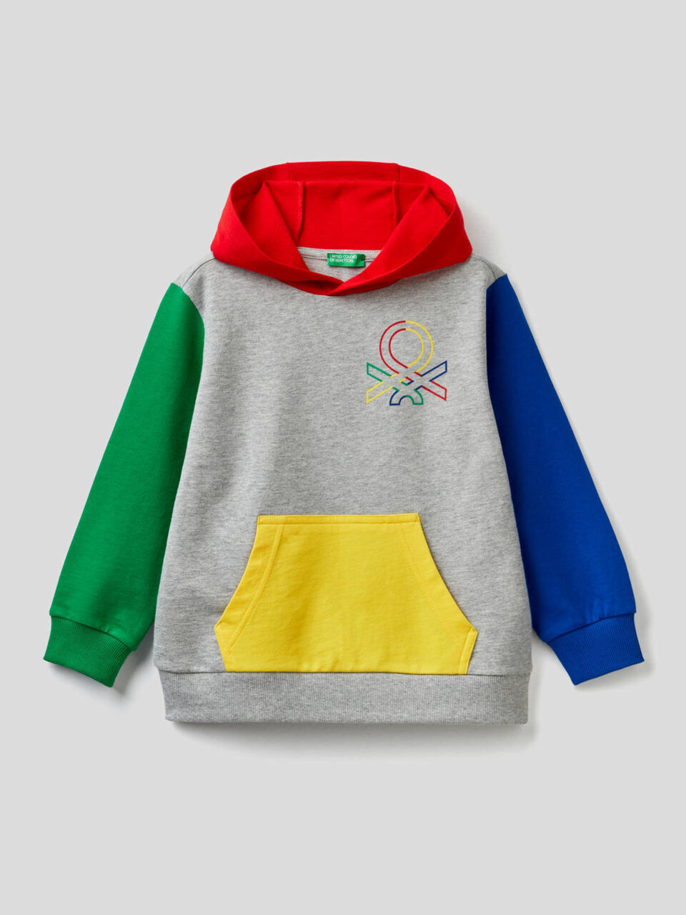 Felpa 100% cotone con cappuccio image number 1