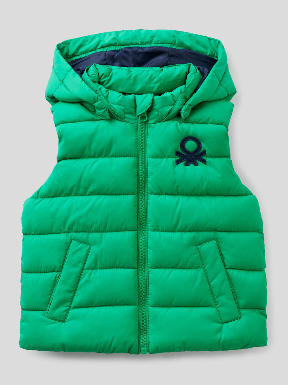 Gilet imbottito con cappuccio staccabile image number 1