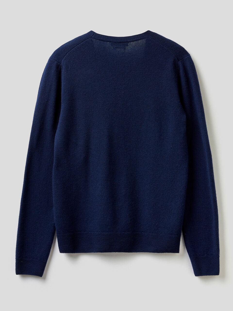 Cardigan scollo a V in pura lana vergine image number 2