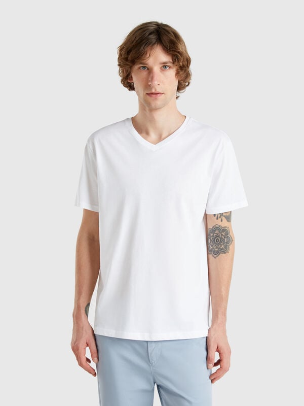 T-shirt in cotone a fibra lunga Uomo