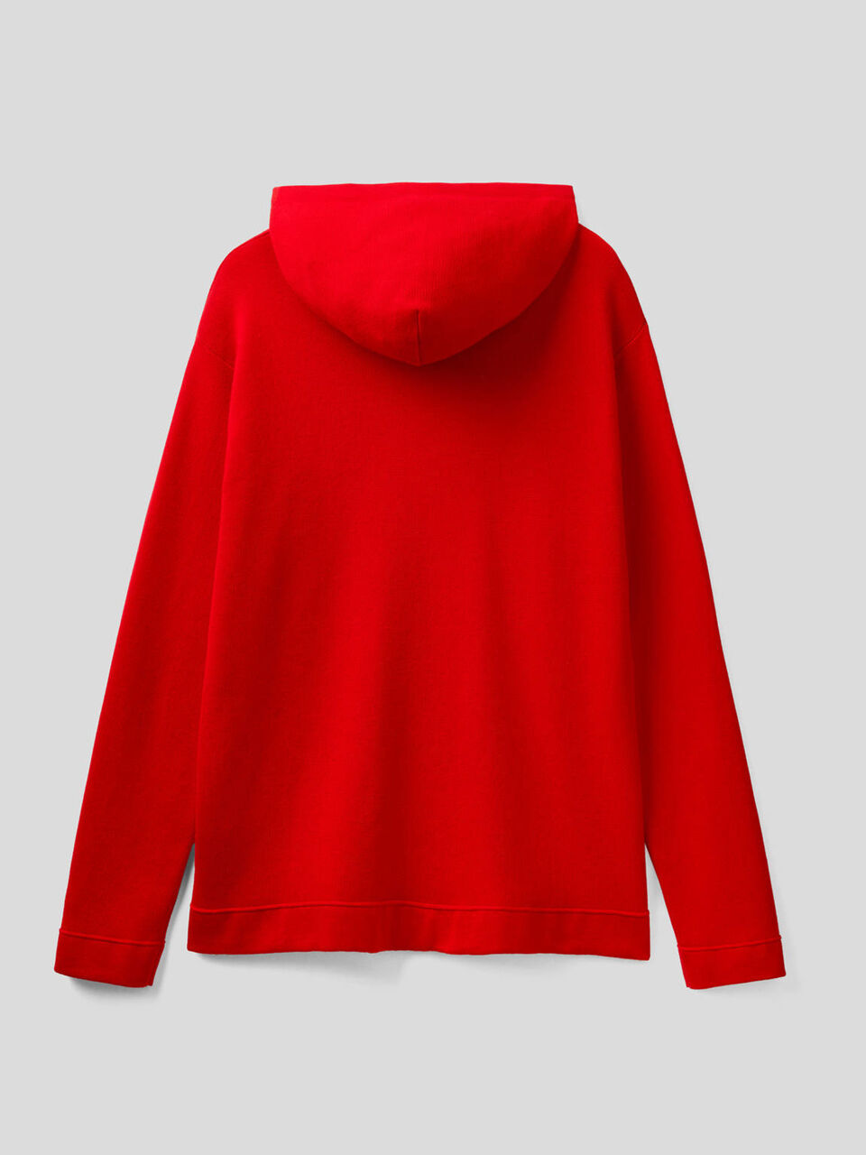 Maglia in cotone tricot con cappuccio image number 2