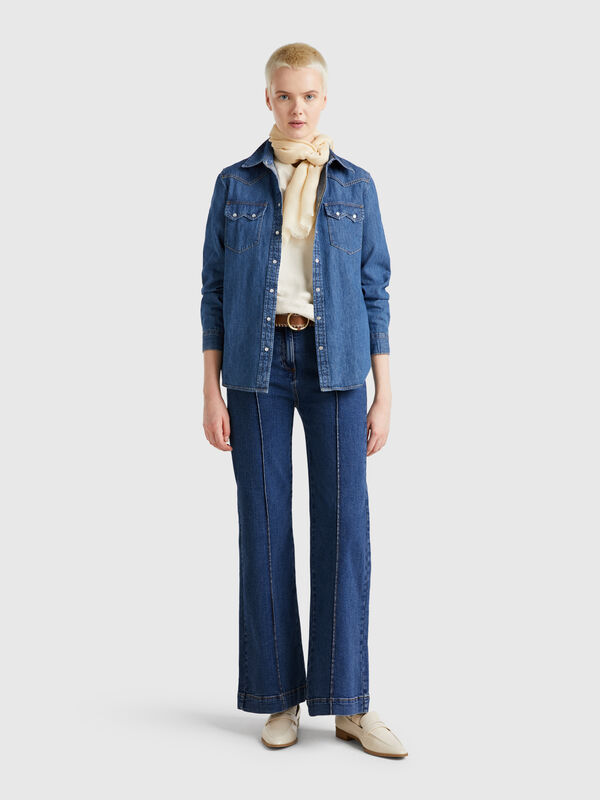 Jeans flare fit a vita alta Donna