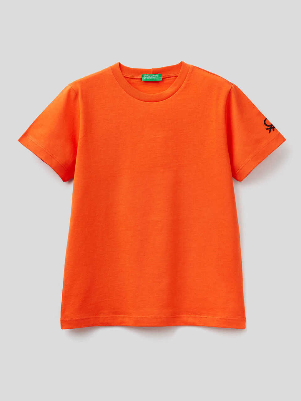T-shirt in cotone biologico con stampa logo image number 1