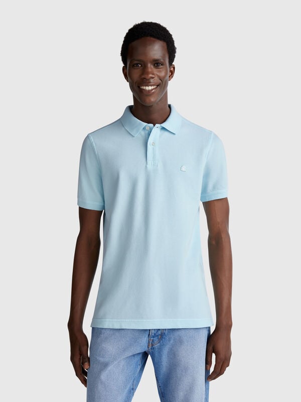 Polo regular fit turchese Uomo