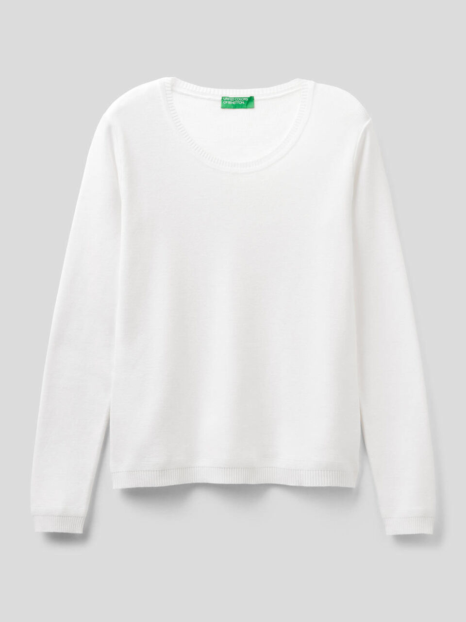 Maglia girocollo in puro cotone image number 1