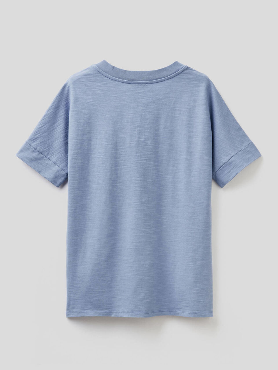 T-shirt con scollo a V 100% cotone image number 2