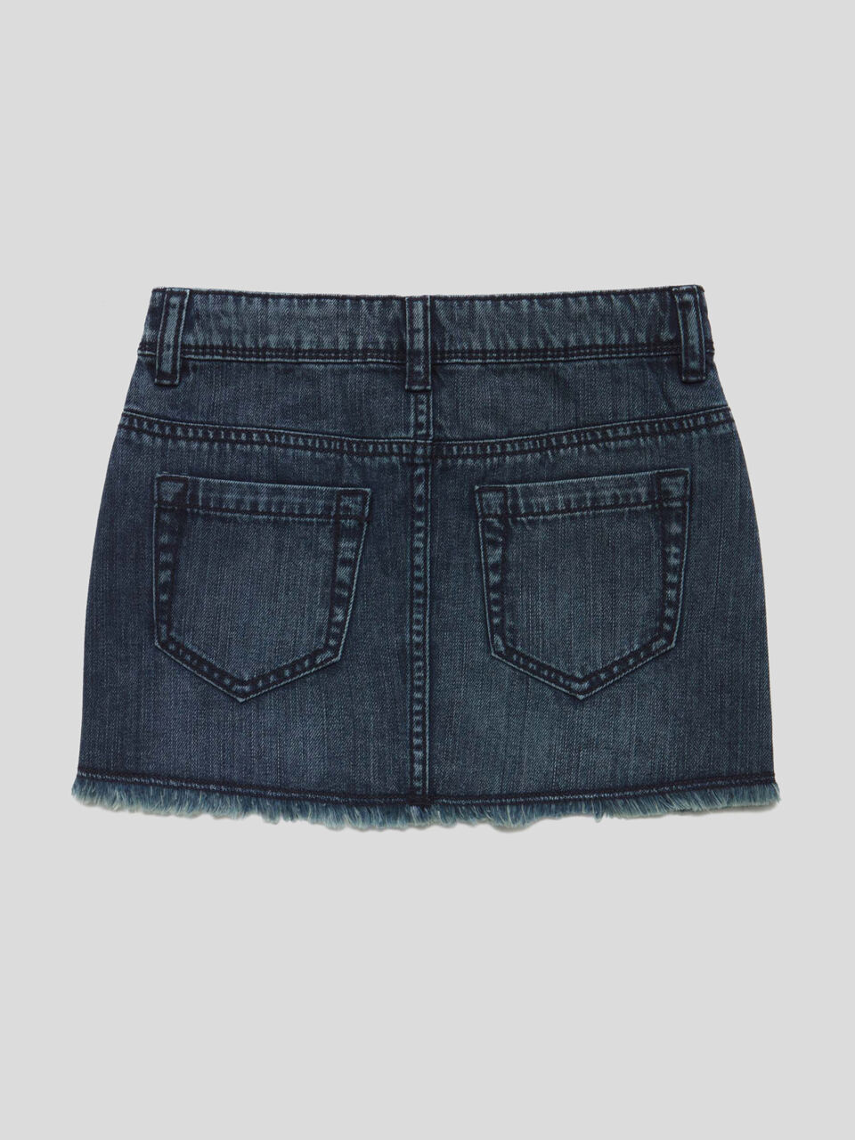 Gonna in denim con bande lurex image number 2