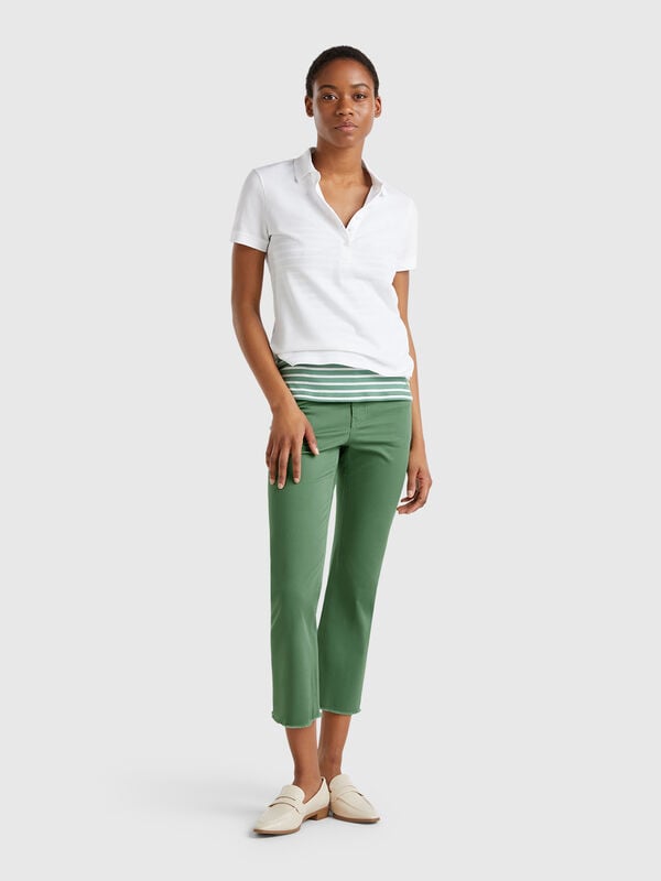 Pantaloni cropped cinque tasche Donna