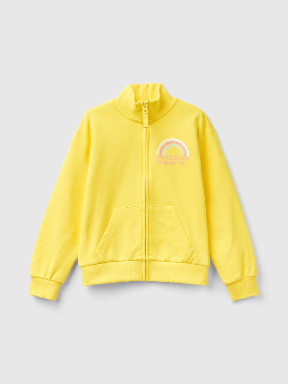 Felpa bambina con on sale zip senza cappuccio