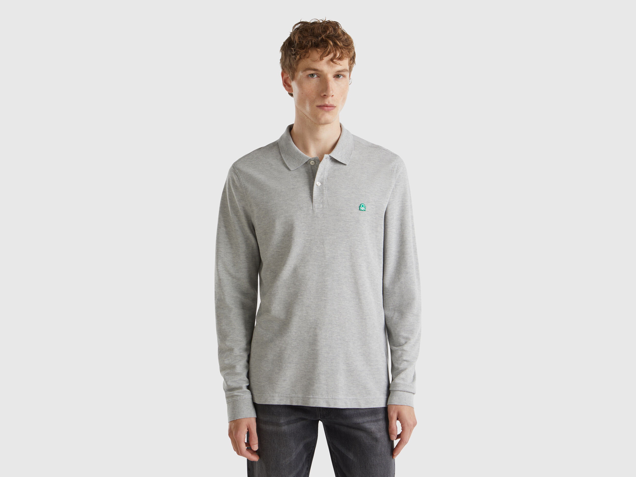 Benetton polo manica lunga on sale