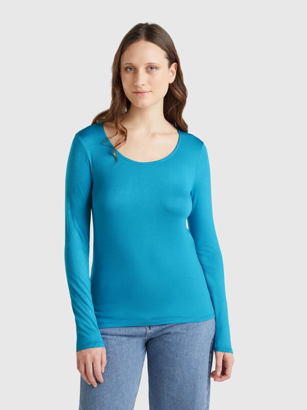 Maglietta slim fit in viscosa stretch Donna