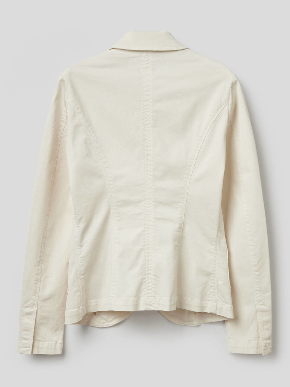 Blazer sciancrato in cotone stretch image number 2