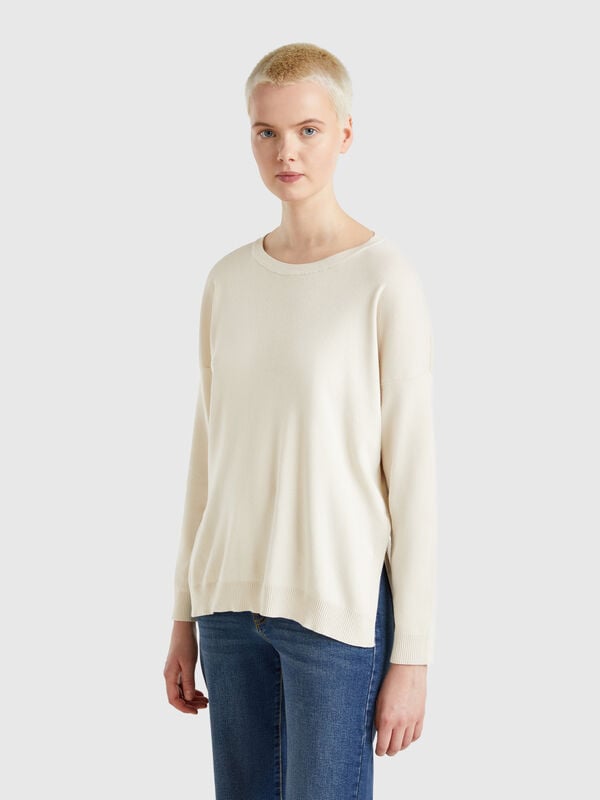 Maglia in cotone over fit Donna
