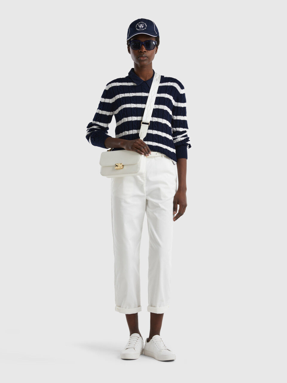 Pantaloni Donna Chino Regular Slim Larghi