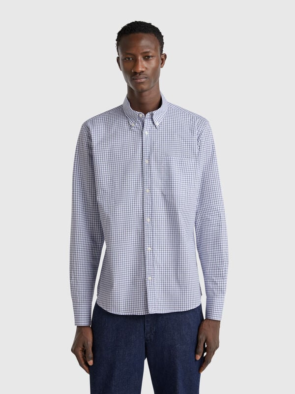 Camicia a quadri button down Uomo