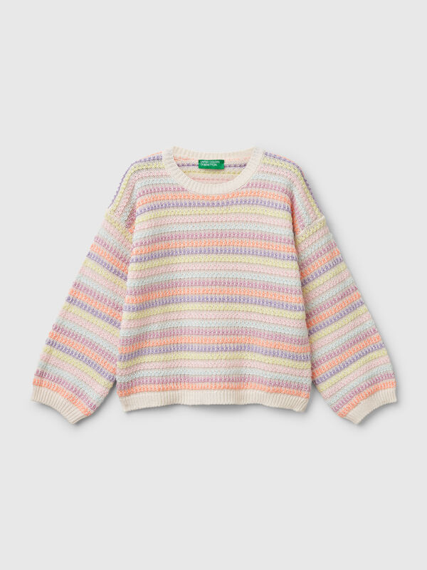 Maglia a righe multicolor Bambina