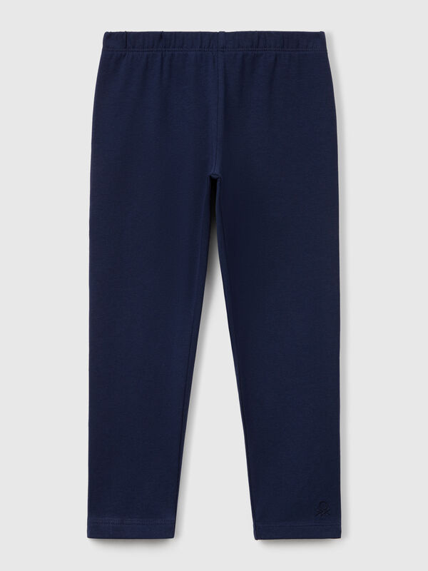 Leggings in cotone stretch Bambina