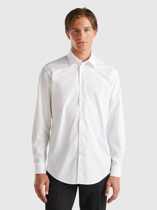 Camicia bianca in cotone Uomo