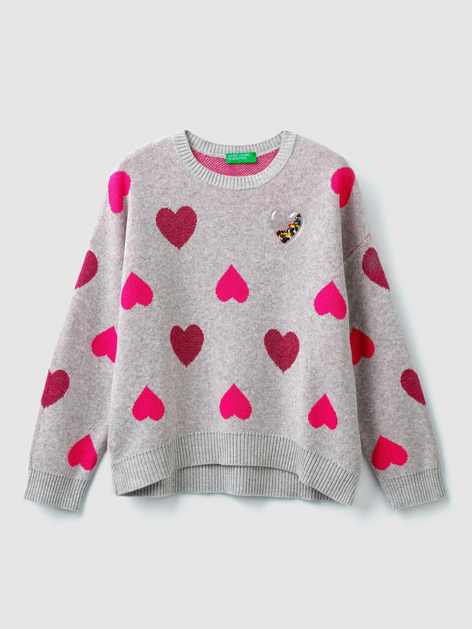 Maglia con intarsi e paillettes image number 1
