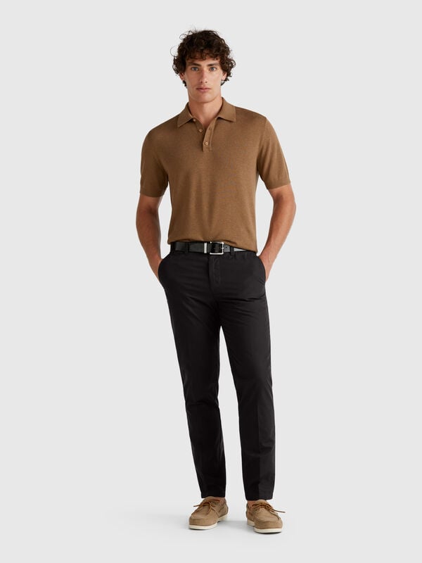 Chino slim fit in cotone leggero Uomo