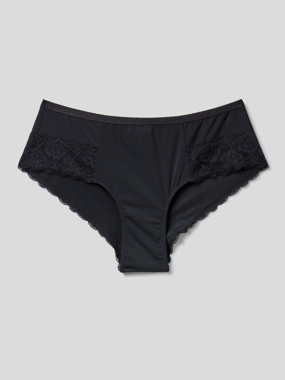 Culotte fianco alto con pizzo image number 1