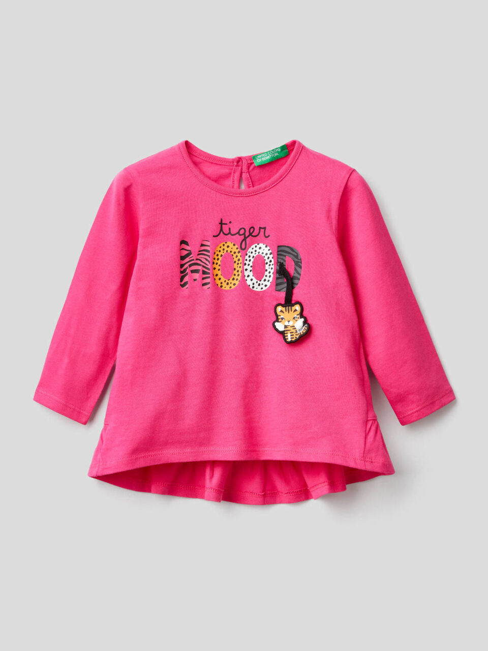 T-shirt manica lunga con balza image number 1