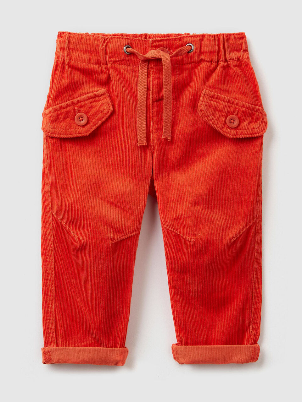 Pantaloni in velluto con coulisse image number 1