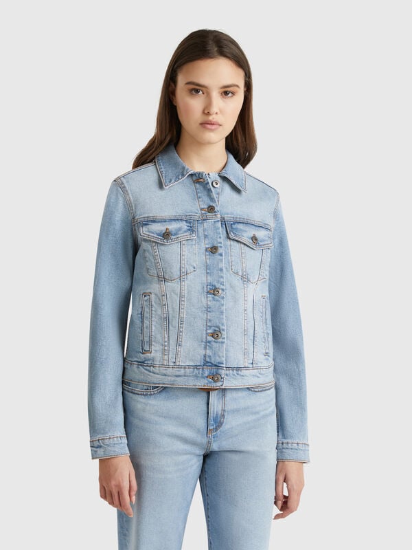 Giubbino rider di jeans Donna