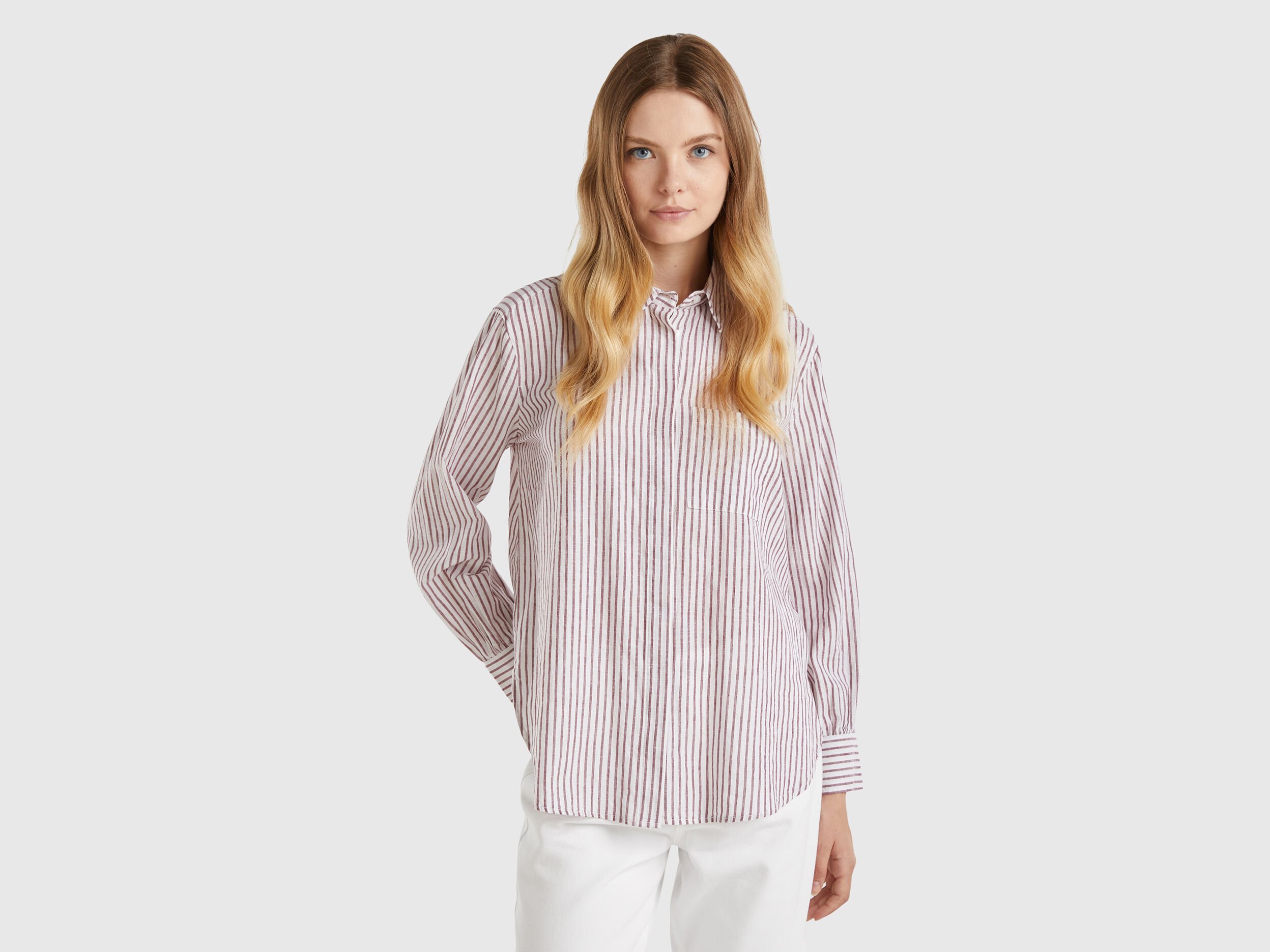 Camicia lino benetton new arrivals