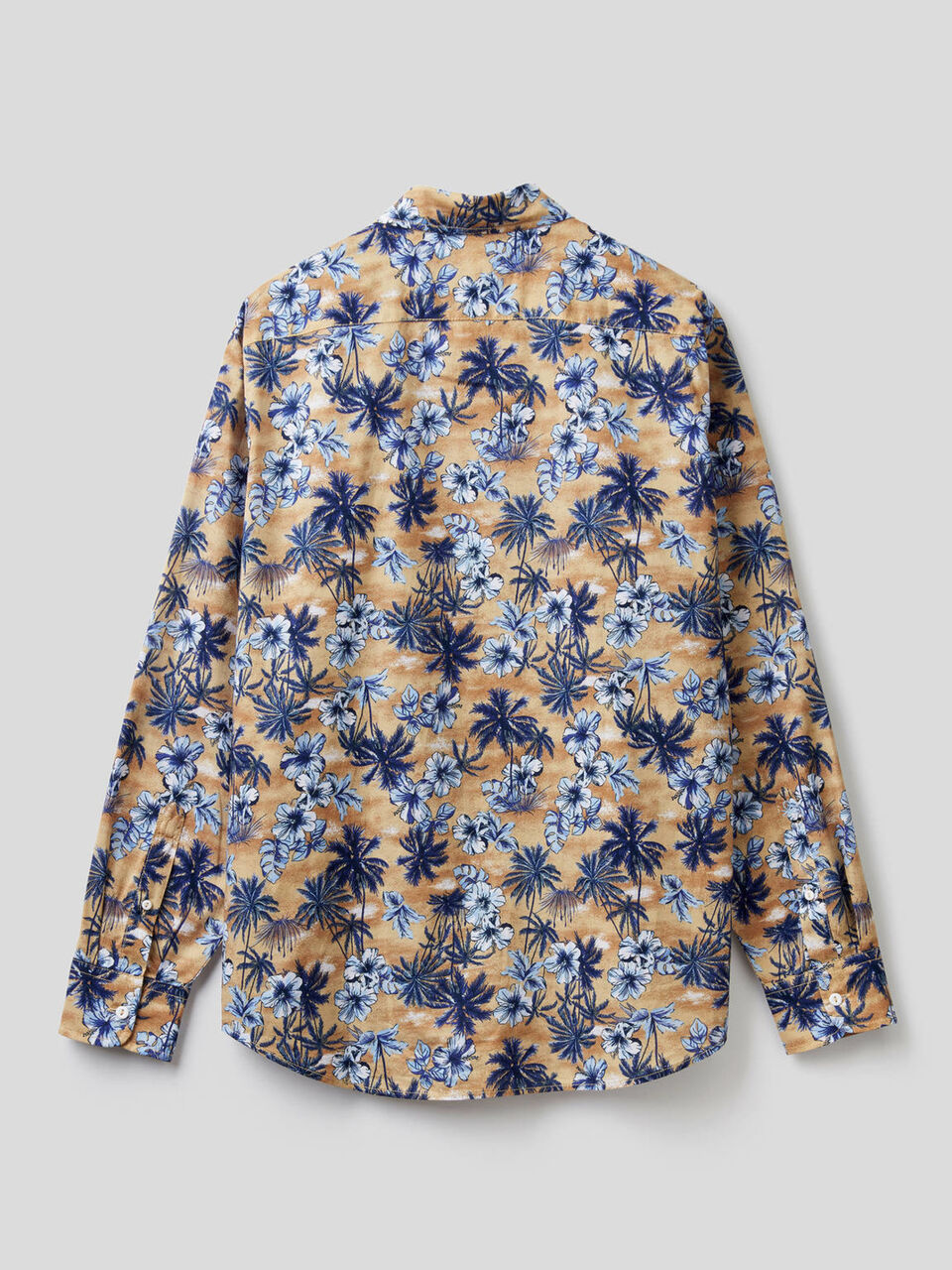 Camicia 100% cotone con stampa botanica image number 2