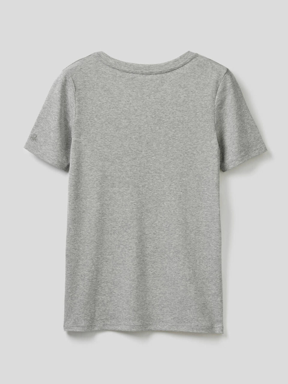 T-shirt in puro cotone con scollo a V image number 2