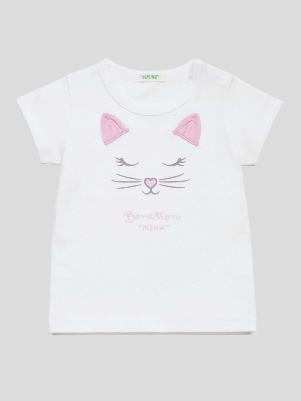 T-shirt con stampa e orecchie image number 1