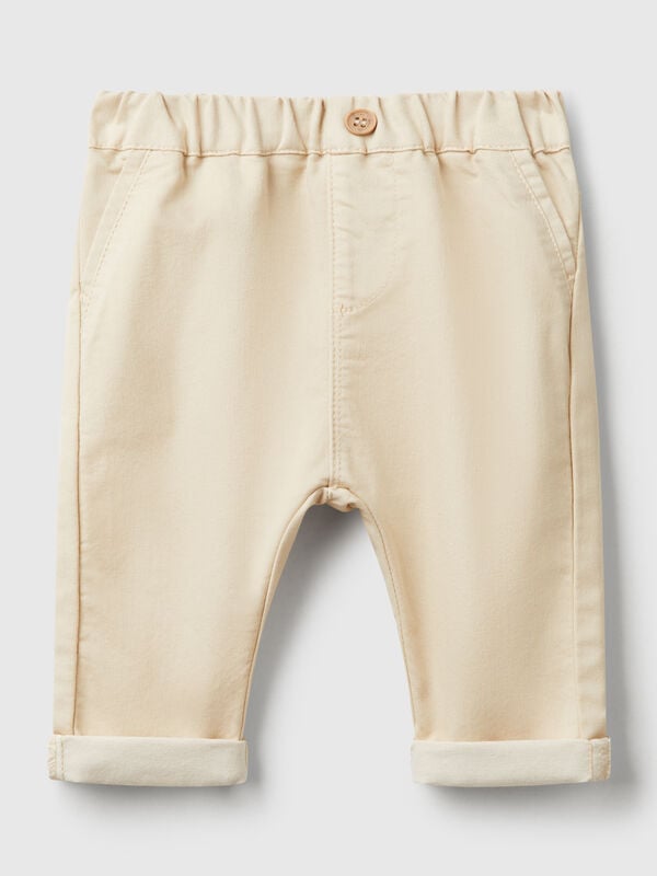 Pantaloni in misto cotone stretch Baby