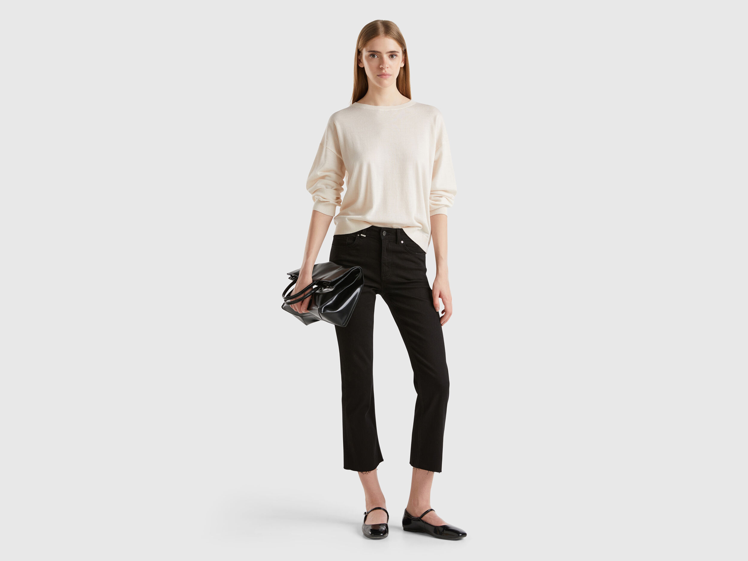 Pantaloni cropped benetton sale