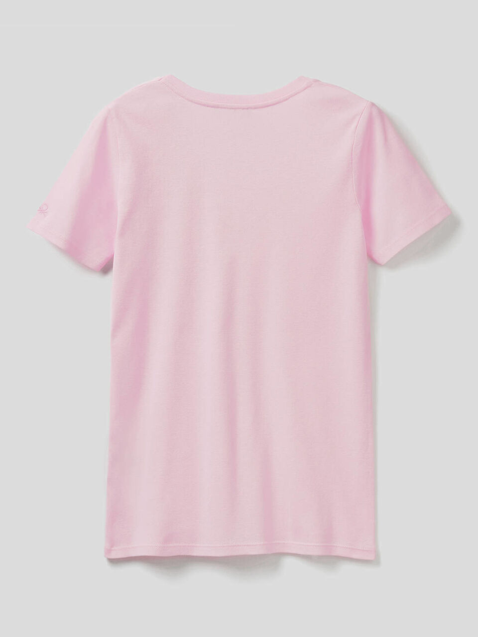 T-shirt in puro cotone con scollo a V image number 2