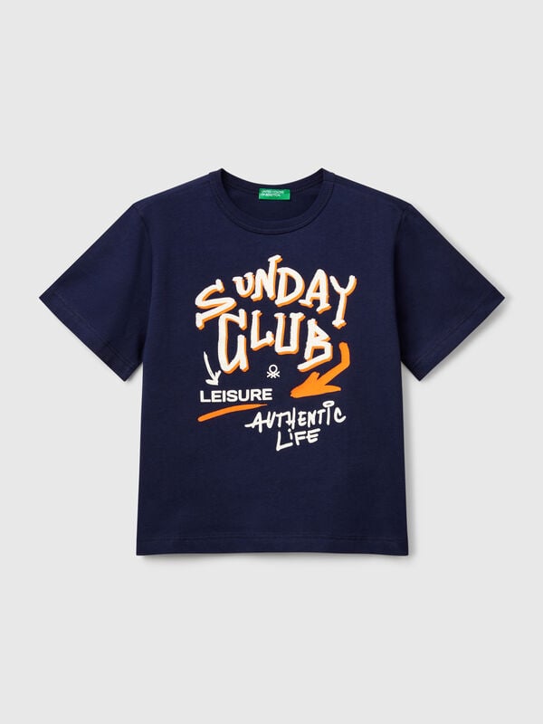 T-shirt con stampa fluo Bambino