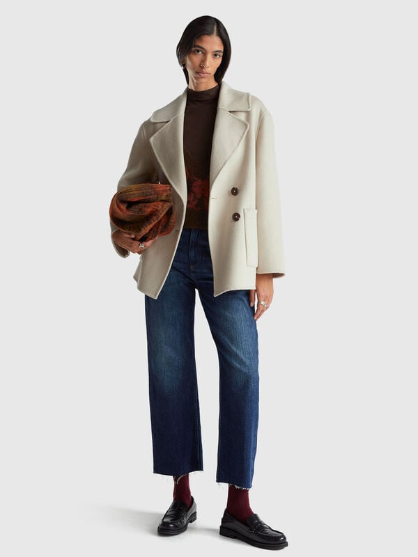 Cappotto doppiopetto in misto lana Donna