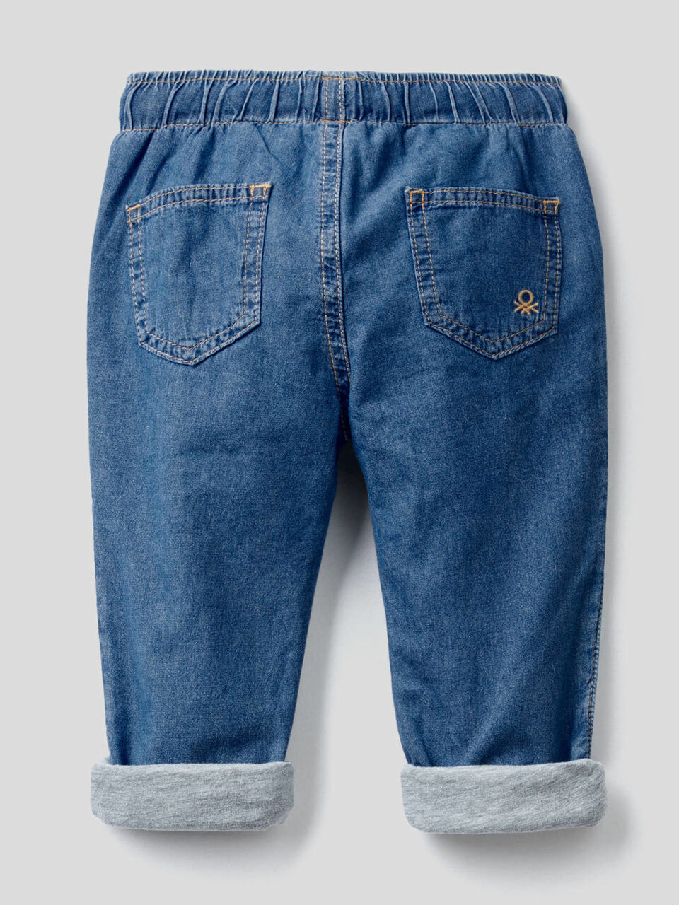 Pantaloni foderati in jeans leggero image number 2