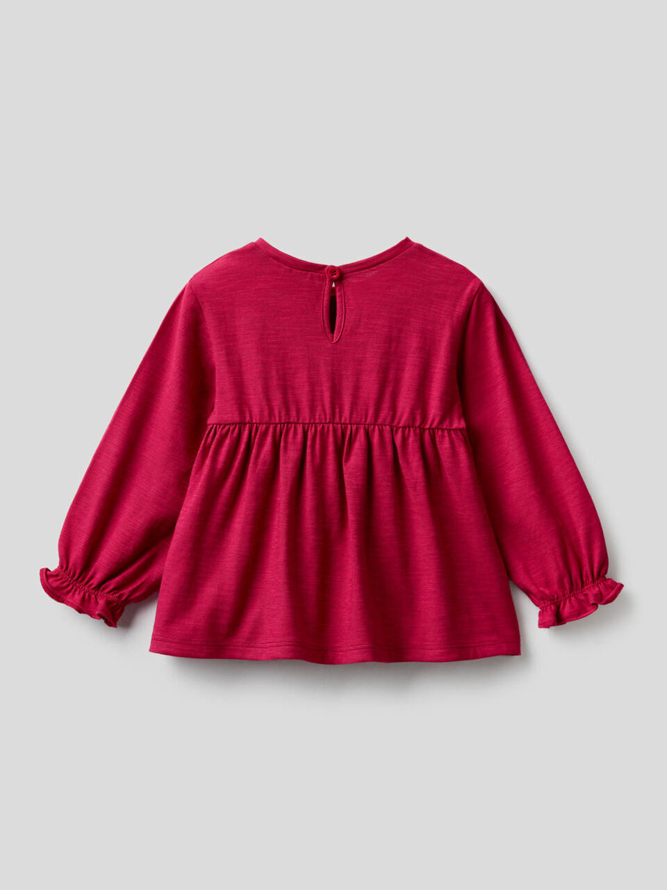 Blusa in 100% cotone biologico con balza image number 2