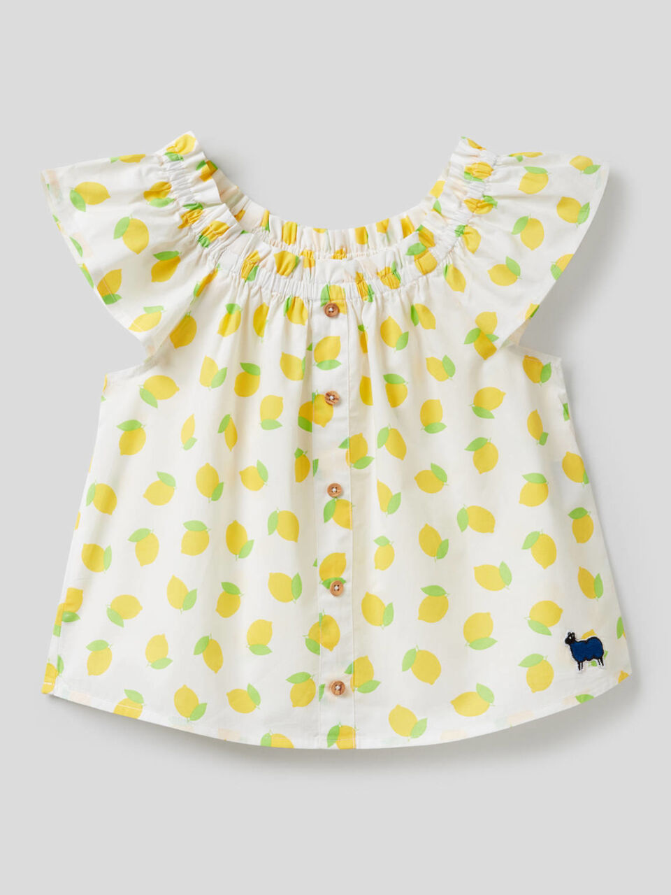 Blusa stampata in 100% cotone image number 1