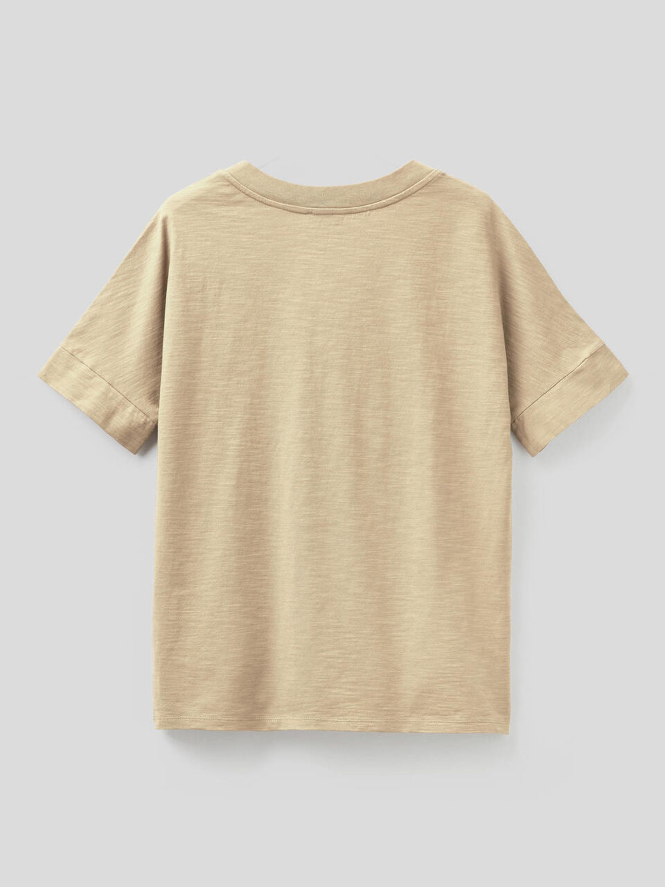 T-shirt con scollo a V 100% cotone image number 2