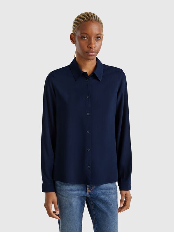 Camicia regular fit in viscosa Donna