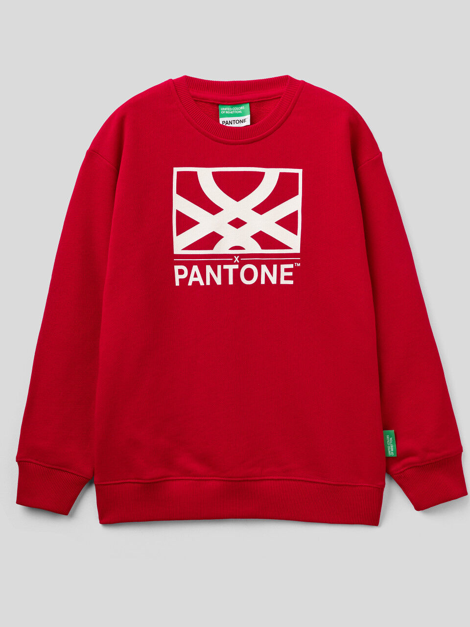 Felpa chiusa rossa BenettonxPantone™