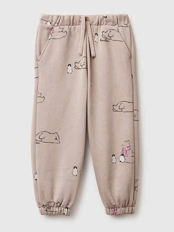 Pantaloni con stampa animaletti Bambina