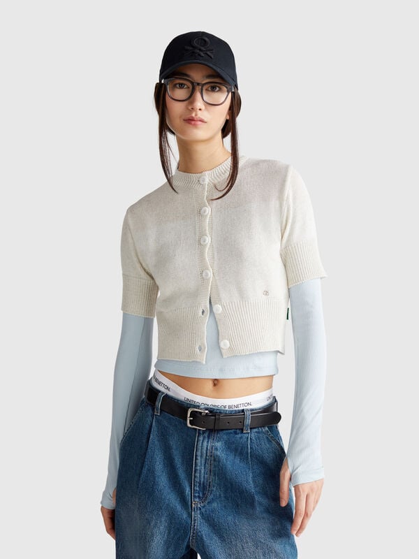 Cardigan a manica corta Donna