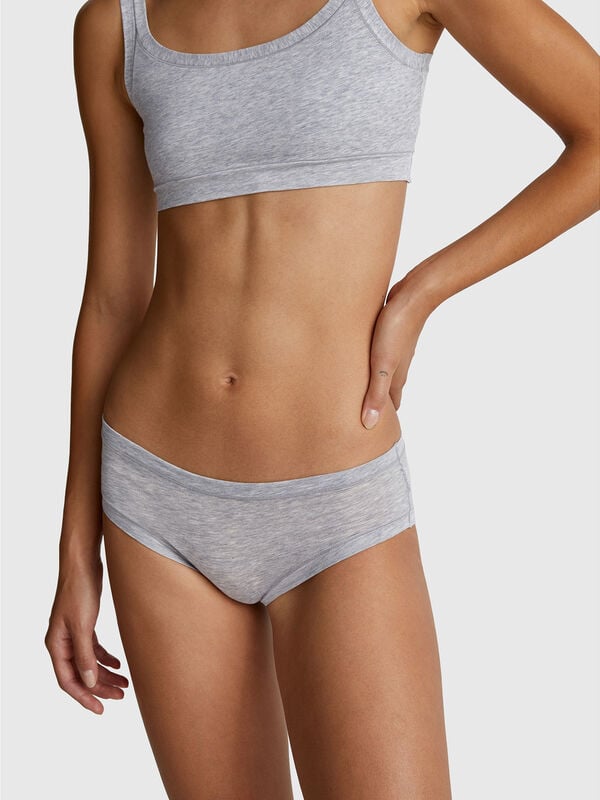Slip fianco alto in cotone super stretch Donna