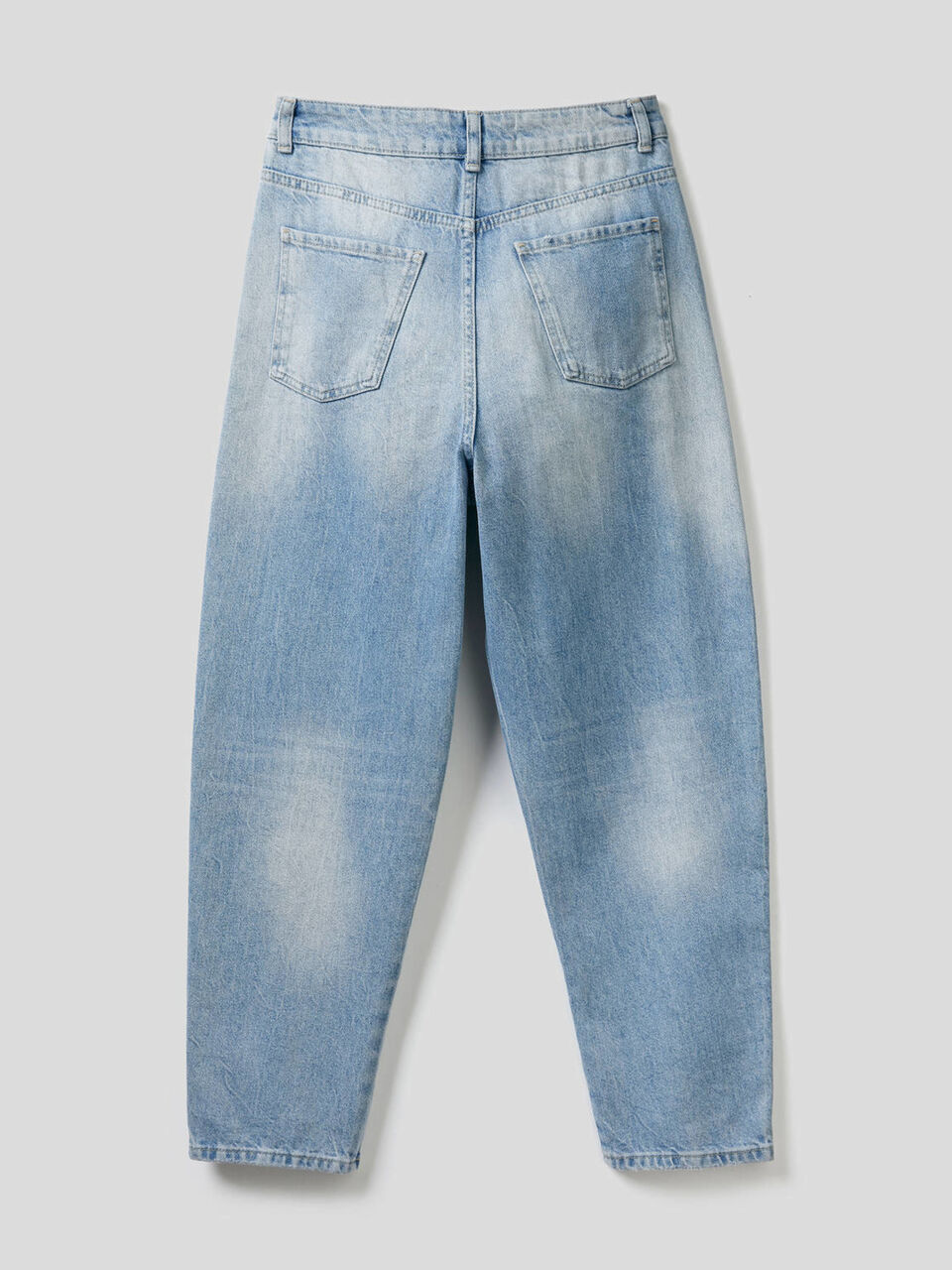 Jeans carrot fit in denim 100% cotone image number null
